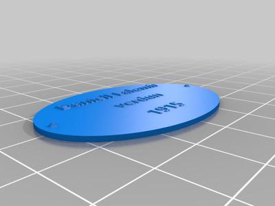 a ww1 french dog tag!