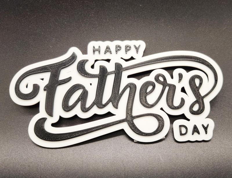 Happy Father's Day Sign 2 Color