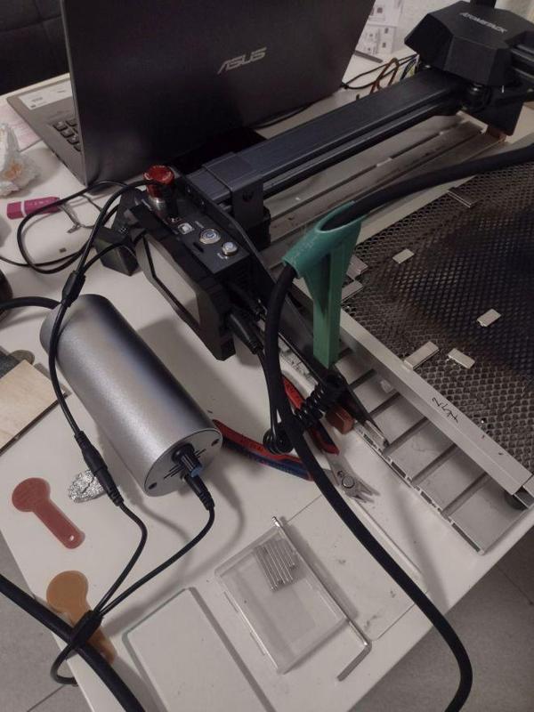Tube holder for Atomstack cooling Laser. Lateral and on Laser