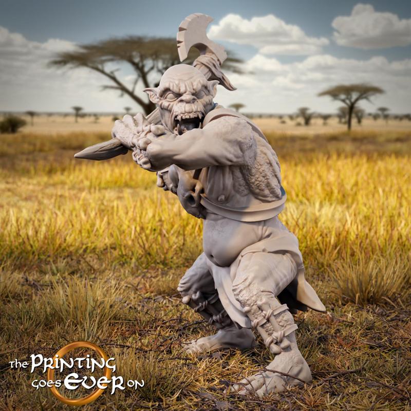 Tribal Half-Troll - Model C - Presupported