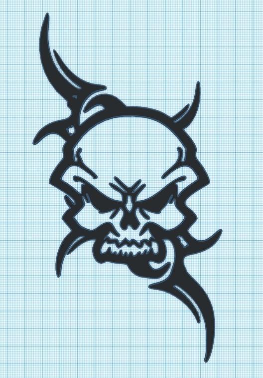 SPIKE SKULL - WALL ART