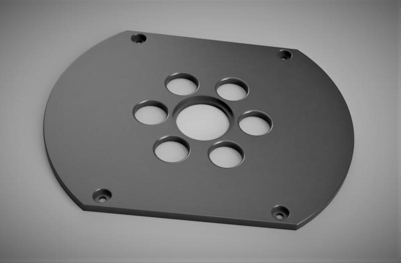 Ryobi RRT 1600 K Base plate adaptator for Leigh guide bushings