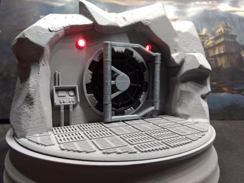 Fallout vault door hinge and hollow base, remix