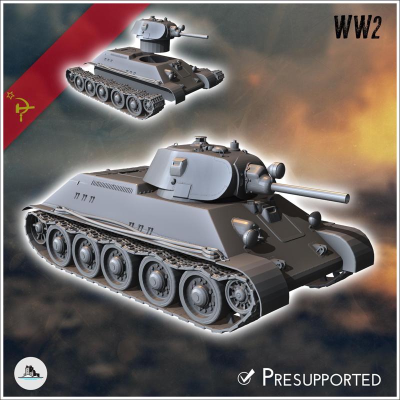 T-34 76 M1940 Model 1940 (T-34/76A) with front headlight - Soviet army WW2 Second World East front Ostfront RPG Mini Hobby