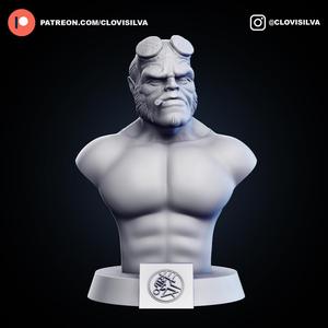 HELLBOY BUST FOR 3D PRINTING