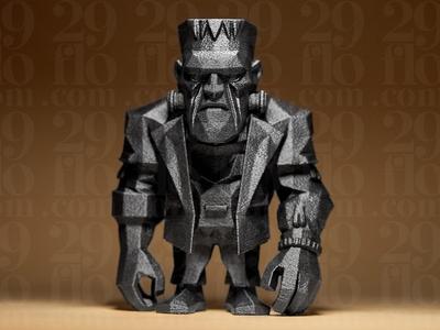 Geometric Frankenstein Figurine