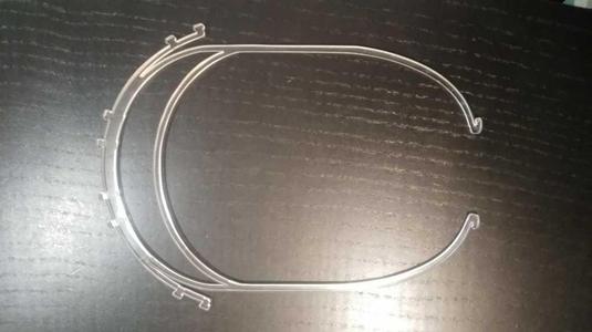 Covid-19 Face Shield with temples fast/simple version to cut in Laser Acrylic or 3D print 