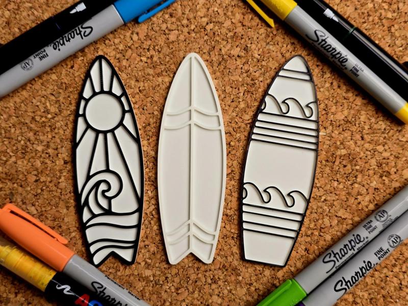 Surfboard Coloring Craft DIY