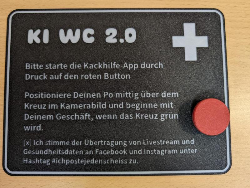 KI-WC 2.0 - Ein Schild für das Gästeklo!