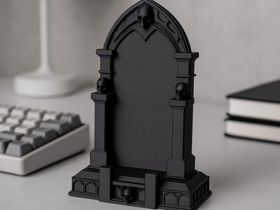 Gothic Skull Phone Stand – Dark Fantasy Holder