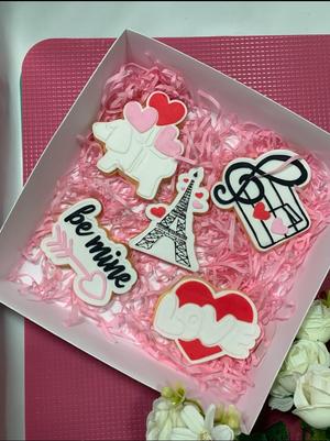 Valentine set of 5 cookie cutter and stamp