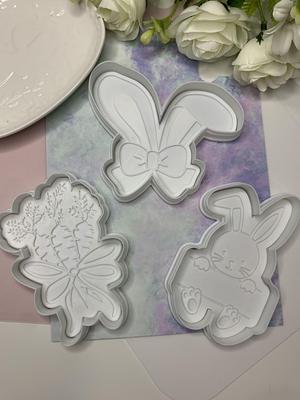 Set Easter cookie cutter and stamp