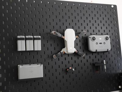 DJI Mini 2 Ikea Skadis Pegboard Display System