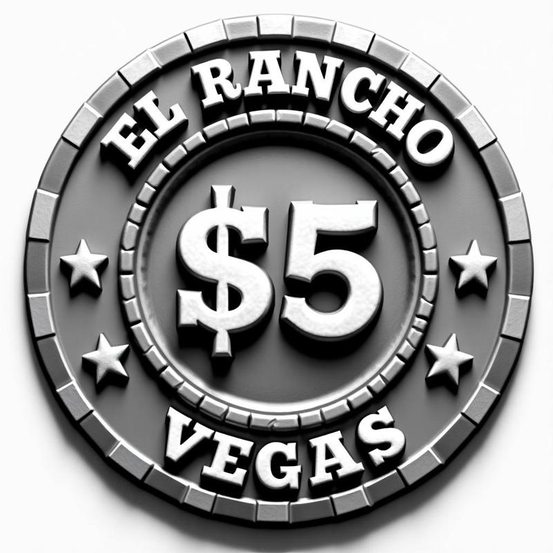 el rancho vintage style poker chip (double sided)
