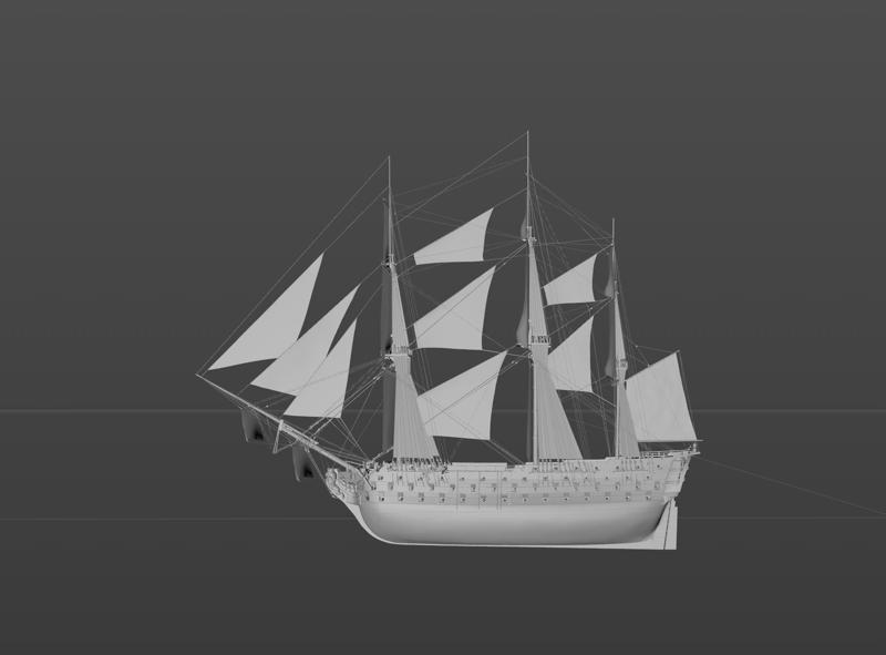 [Naval Action] Santa_Ana sailboat digital model
