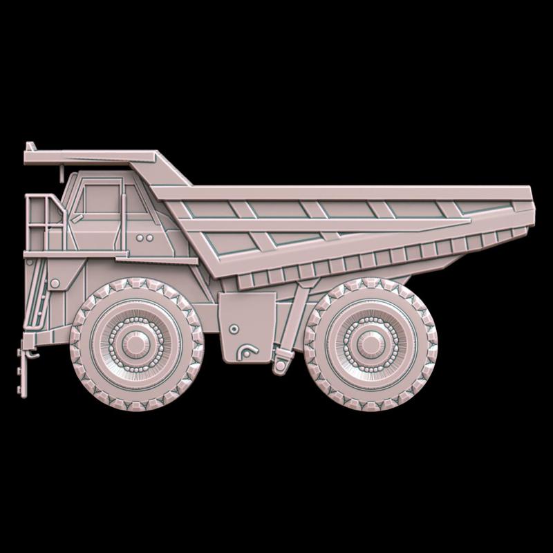 3D Model STL File for CNC Router Laser & 3D Printer Minning Catapilar truck