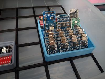 Lightweight Gridfinity PCB/module bin