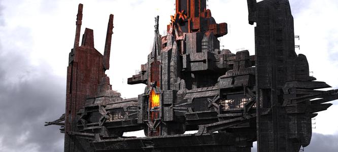 cyberpunk Dark Lord Towers Kitbash 1