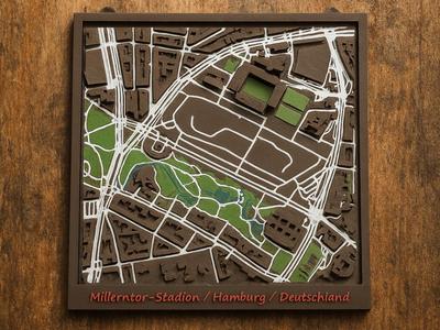 Millerntor Stadium FC St. Pauli 3D Miniature Model