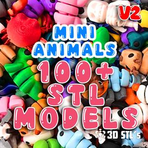 Articulated Flexi Mini Animals 3D Print Model Bundle (STL & 3MF Files)