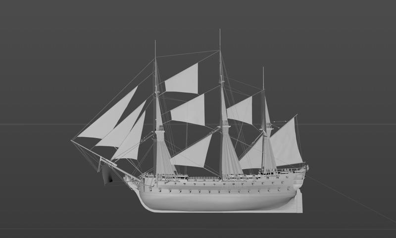 [Naval Action] St. Pavel sailboat digital model