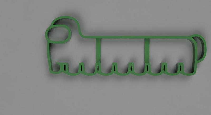 Among Us 100 Pies" Cookie Mold STL Design for 3D Printing