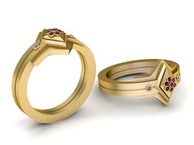 Elegant Ruby Solitaire Ring