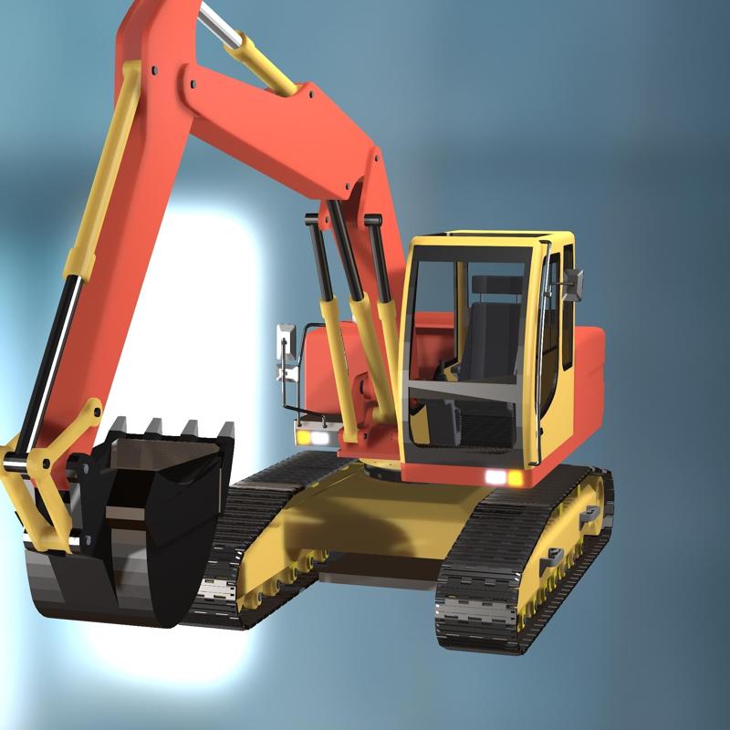 EXCAVATOR CAR VEHICLE ELEVATOR TRACTOR A59 EXCAVATOR CAROLA CRANE TRUCK TRAILER CHAIN HOOK