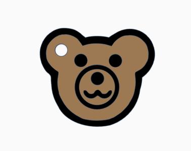 Bear Head Keychain