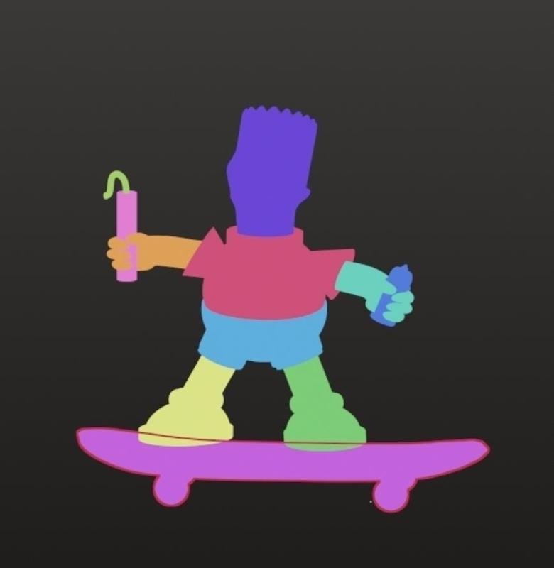 Bart Simpson, skate, barto tnt x3 faces