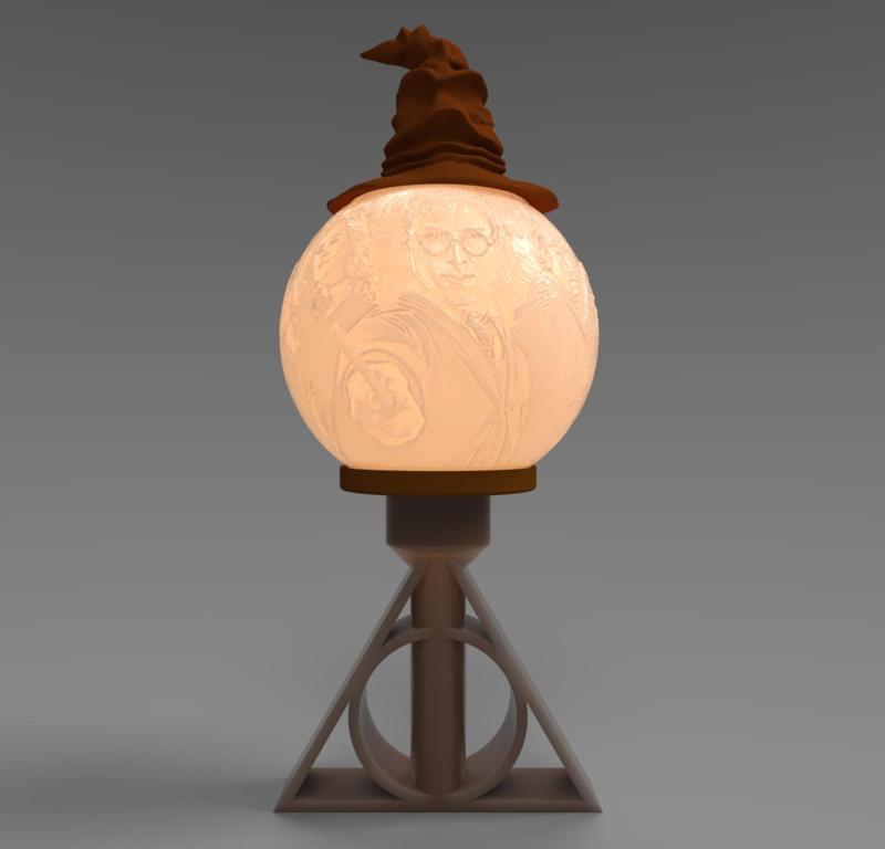 Harry Potter Deathly Hallows E27 Lamp Lithophane