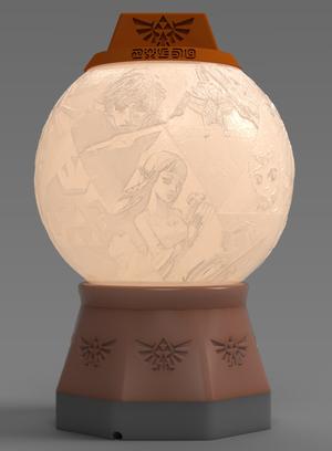 Zelda Collage E27 lamp Lithophane