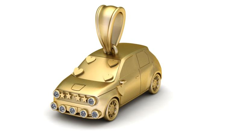 CAR GOLD PENDANT 3d printable model