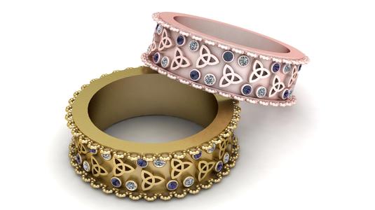 Solitaire Stylish Ring – 3D Printable Model