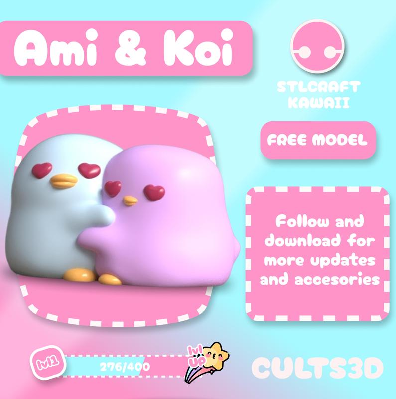 ♡♡♡♡ LOVE CHIKS , cute adorable and cuddly kawaii adorable , cuddling ducklings by TinyMakers3D