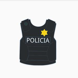 Police vest keychain