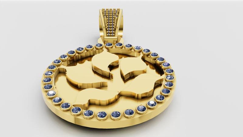 Blue Gemstone Jewelry 3D printable model