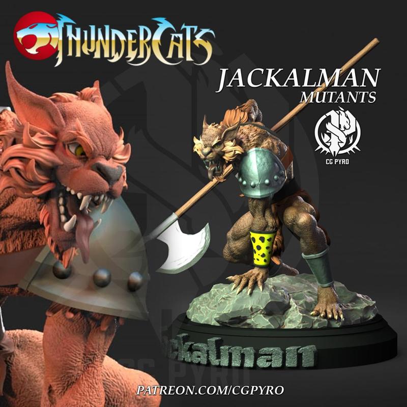 Jackalman Thundercats Lunatacs STL 3d printing collectibles by CG Pyro