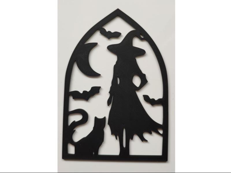 Halloween decoration - witch sticker