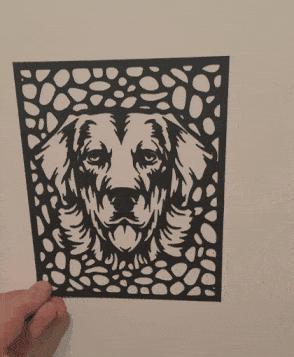 2d Labrador, line art labrador, Wall art labrador