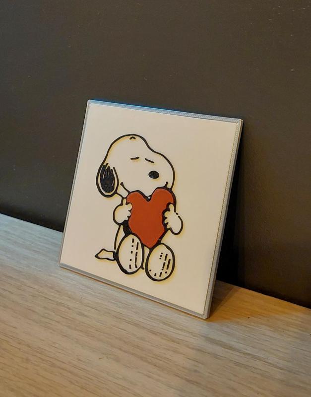 Snoopy with love heart