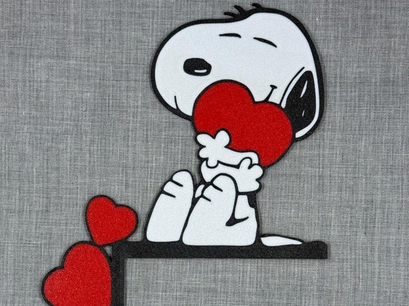 Valentine's Snoopy Door Frame Picture