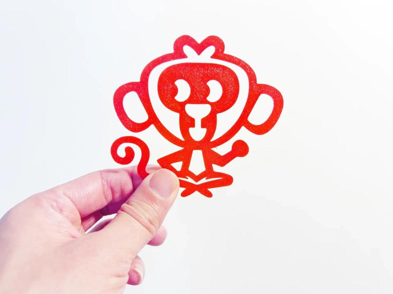 12 Zodiac Animal Window Decoration - Monkey