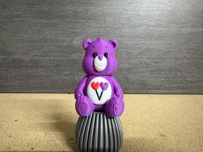 Purple Bear with Lollipop Emblem Bear Lucky Bear