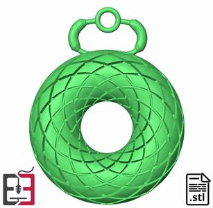 Rodin Coil Torus .STL 90 x 30 mm. with Handle Diameter Coil | iToroid Vortex Wave Field Generator | PEMF Coil 2 x 11 groves