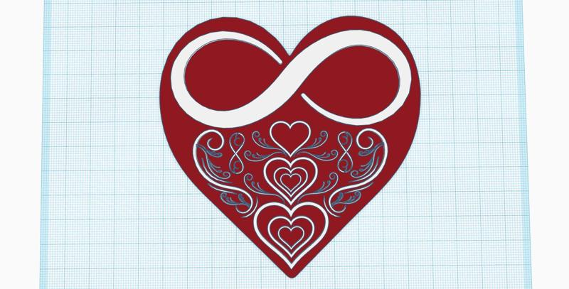 Infinity heart, love symbol, fridge magnet, keychain