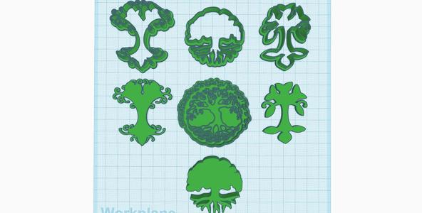 Tree of Life cutters, Sacred Tree stamp, Cookie cutter, Polymer Clay Cutter, earrings, Set of 4 pcs