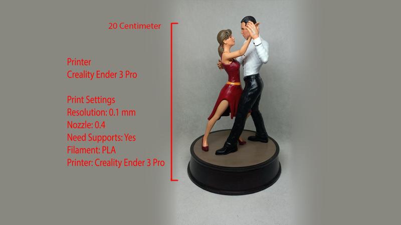 Tango dancers Statue