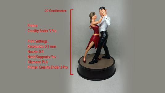 Tango dancers Statue