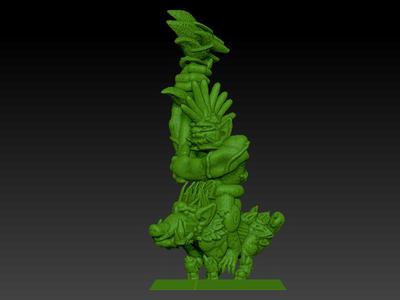 Savage orc big boss on a boar